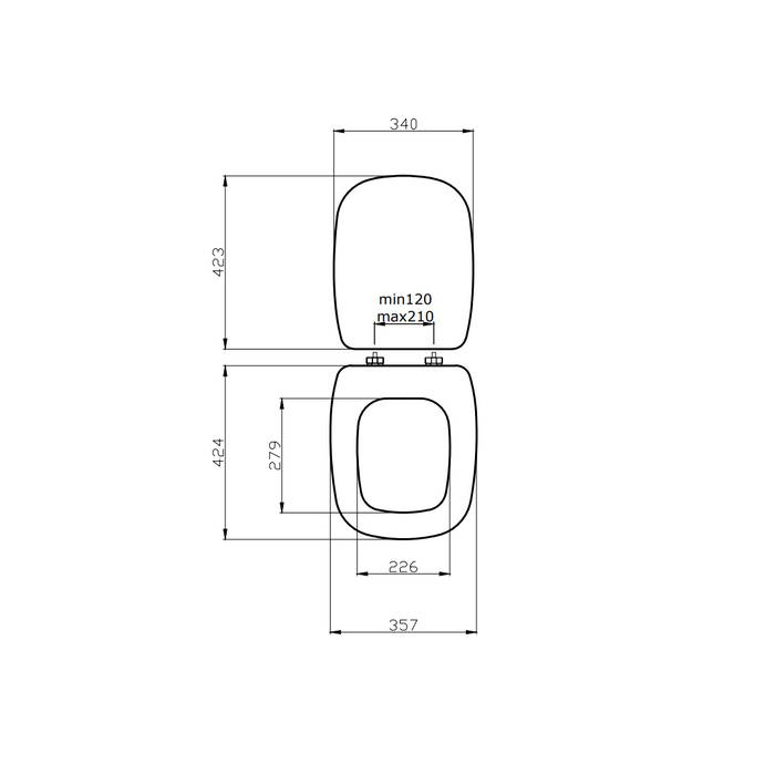 Copriwater antibatterico compatibile Fleo