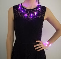 Collana MicroLED rosa Ø20cm, luce fissa