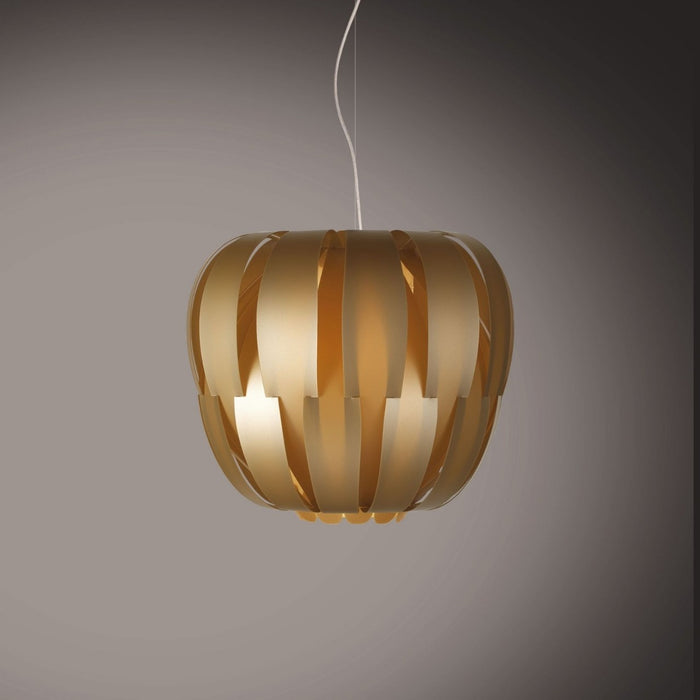 Sospensione 2 Luci New Gold in Metallo Cromato Cm. 60 x 45h