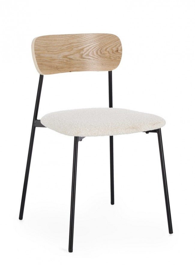 2x Sedia Geneviève Avorio 46x49x76.5h