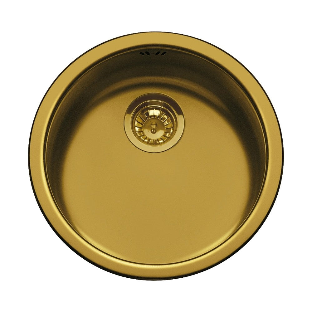Lavello tondo 43.5 cm x PVD ottone