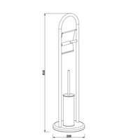 Portarotolo e portascopino cromato tondo