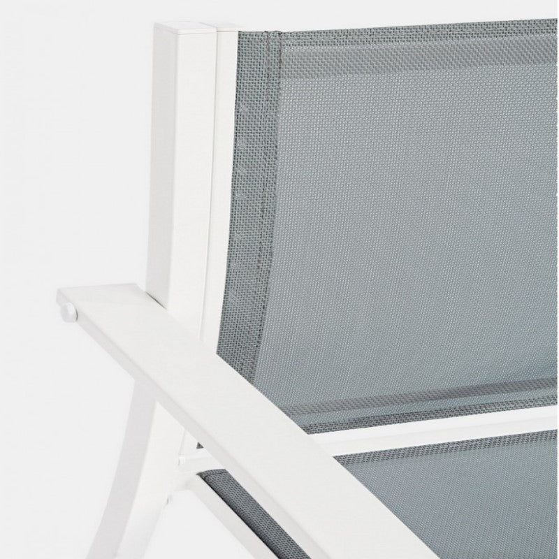 Set 3 pezzi da giardino salotto in metallo Auri bianco