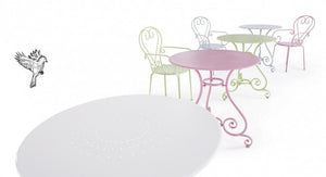 Tavolo Etienne bianco D.70 x 72h in metallo