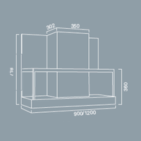 Cappa aspirante ETRA in acciaio inox brunito cm 90