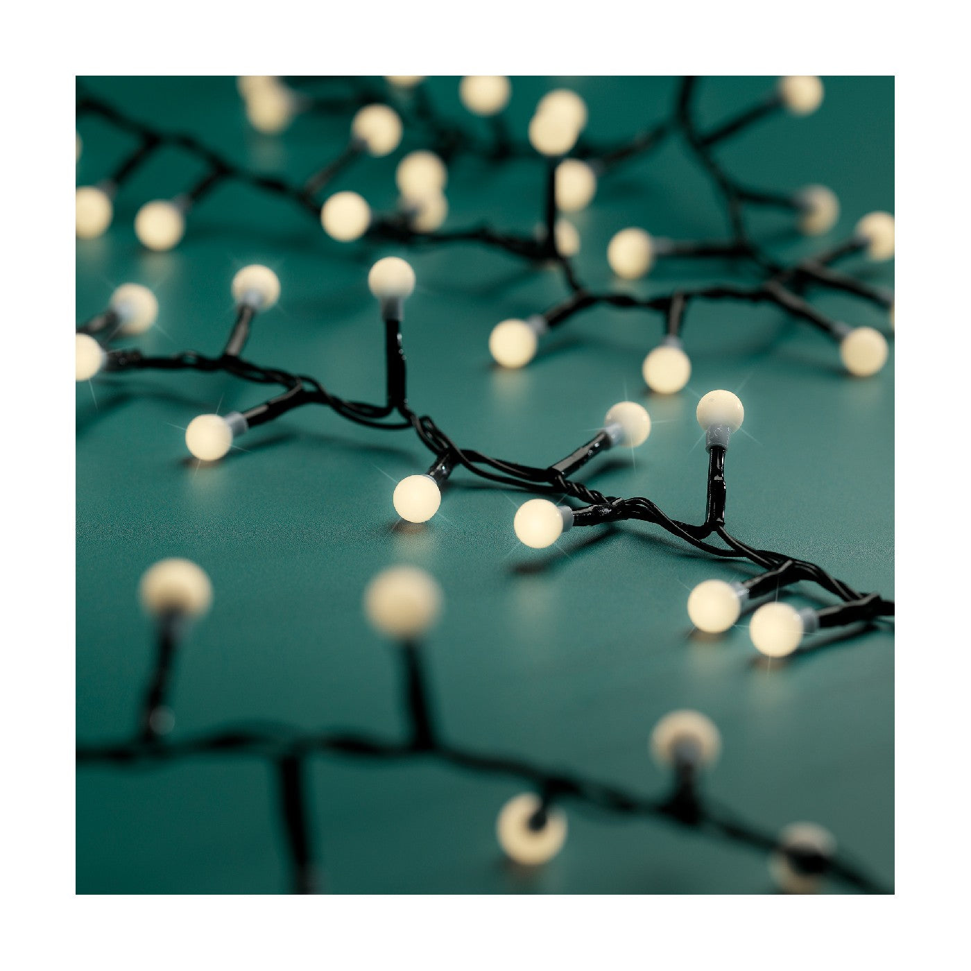 Luci LED Cherry Light nero/bianco caldo 1100cm 8Funz OUT