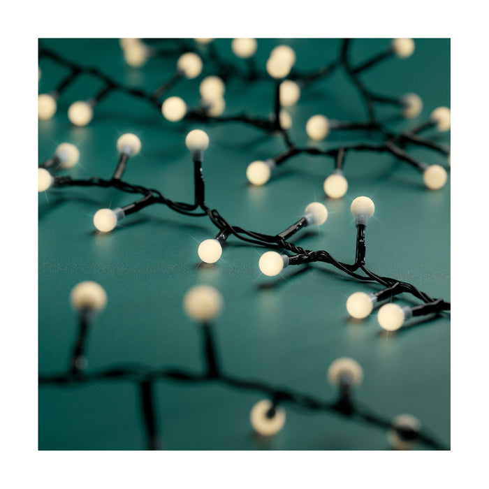 Luci LED Cherry Light nero/bianco caldo 1100cm 8Funz OUT