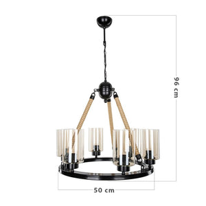 Lampada da soffitto Lotus ASZ0686 con 6 portalampade H96xL50
