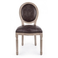 Sedia MATHILDE stile classico in legno rivestito 96h cm