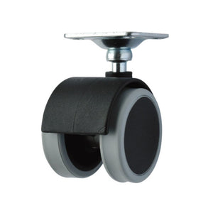 Ruota pivotante 50 mm nera