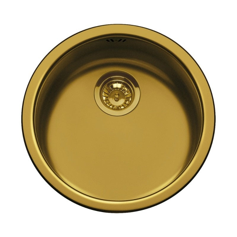 Lavello tondo 43.5 cm x PVD ottone