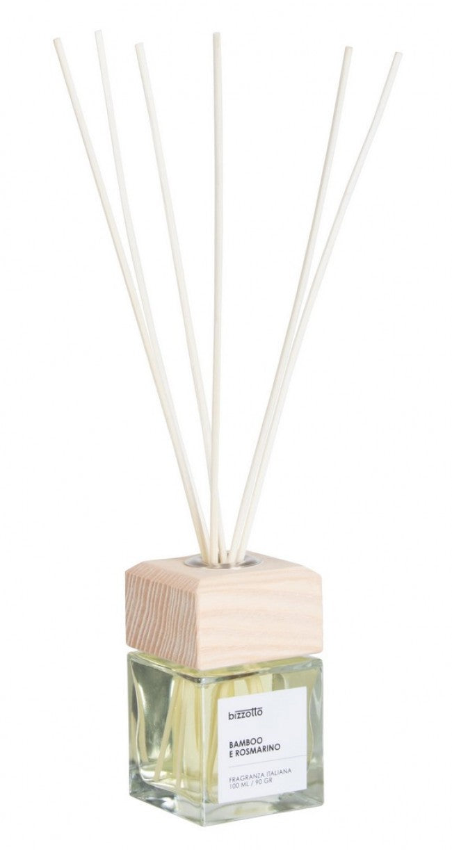 4x Diffusore fragranza bamboo e rosmarino 5,66x5,66x7,78h