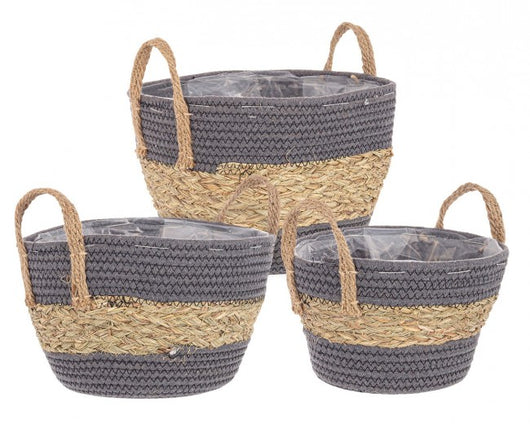 4x Set3 Cesta 2M Alyce To Grigio-Naturale