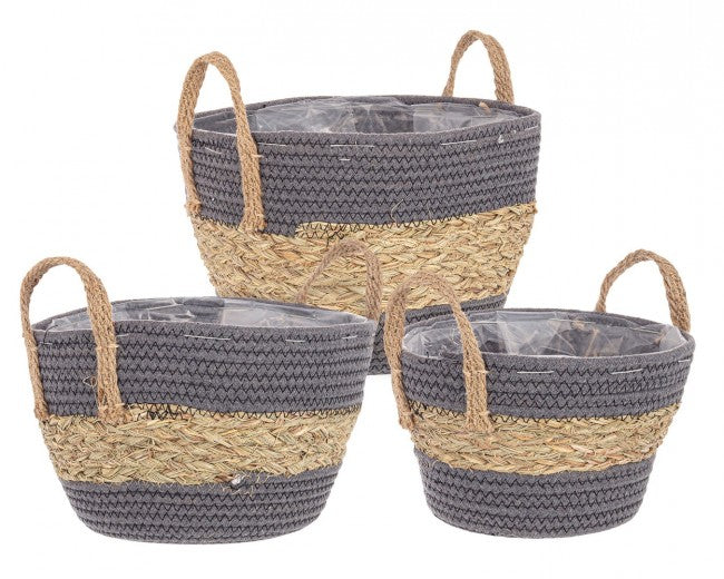4x Set3 Cesta 2M Alyce To Grigio-Naturale