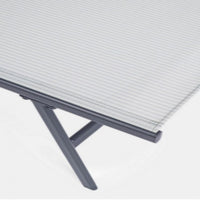 Lettino Arent in acciaio e con braccioli antracite  cm 69h