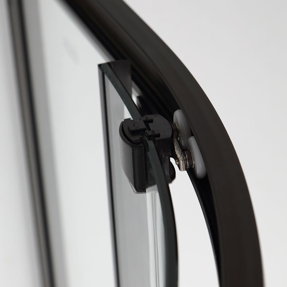 Box doccia semicircolare 90x90 cm nero opaco