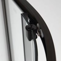 Box doccia semicircolare 90x90 cm nero opaco