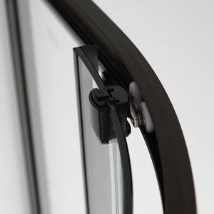 Box doccia semicircolare 90x90 cm nero opaco