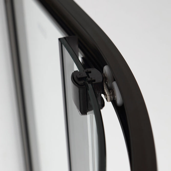 Box doccia semicircolare 90x90 cm nero opaco