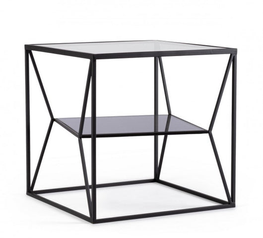 Tavolino in vetro 45x45x45 cm