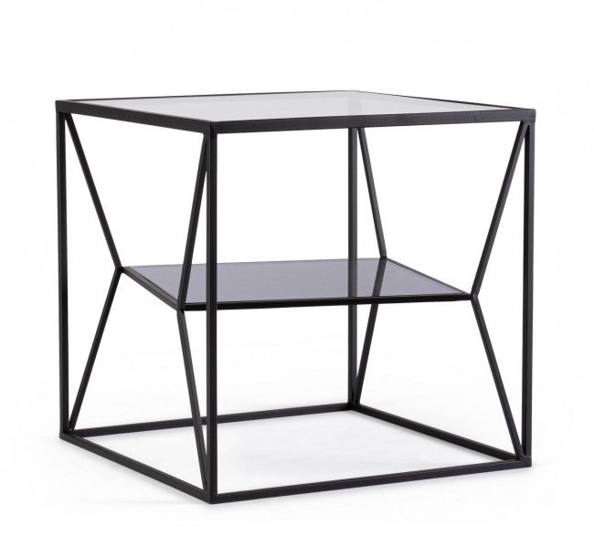 Tavolino in vetro 45x45x45 cm