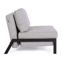 Divano letto salvaspazio un posto in tessuto Beige HAYDEN 95x96x h79 cm