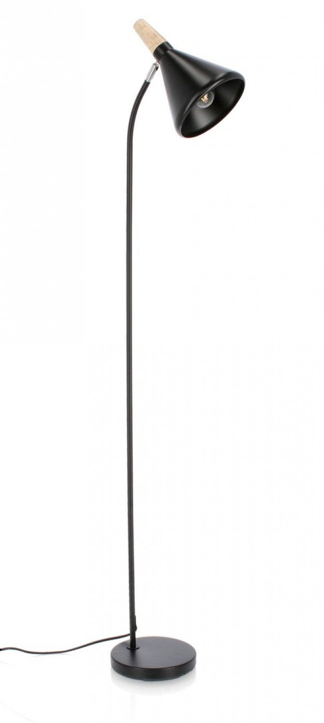 Piantana brill nera 31x20x148h in metallo