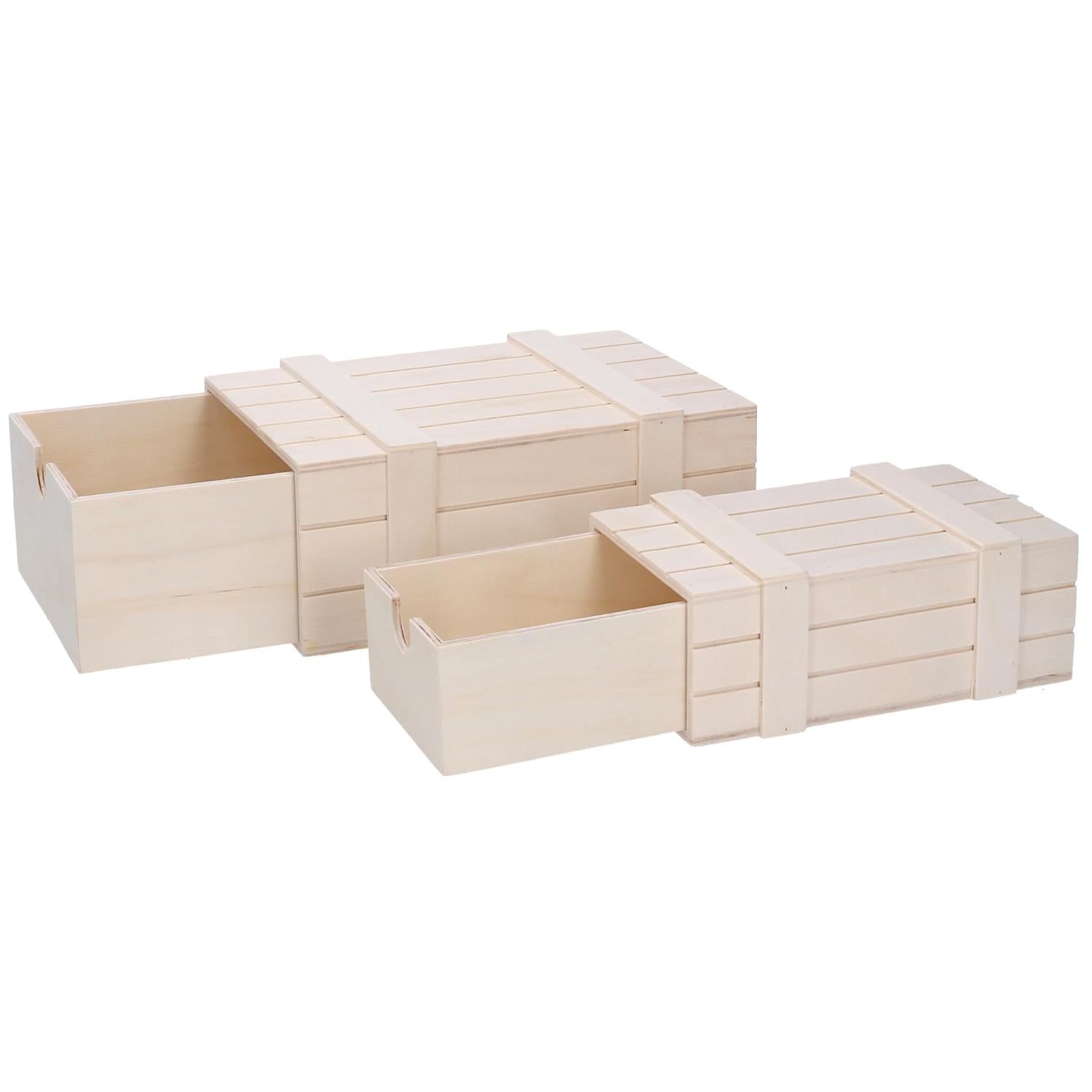 Scatola legno 1-2 naturale cm20x14h8,3