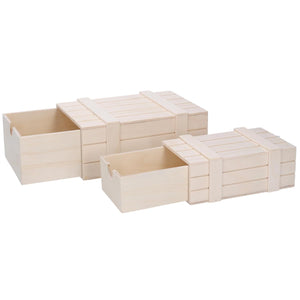Scatola legno 1-2 naturale cm20x14h8,3