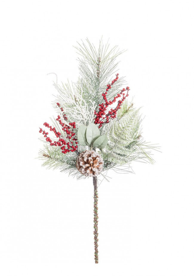 12x Pick Cherryl Bacche Rosso  H55Cm