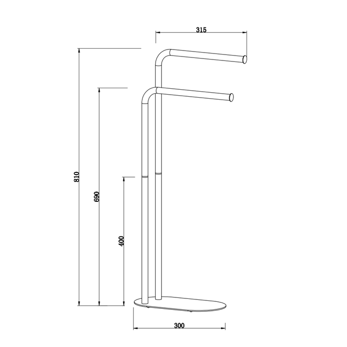 Porta 2 asciugamani cromato ovali