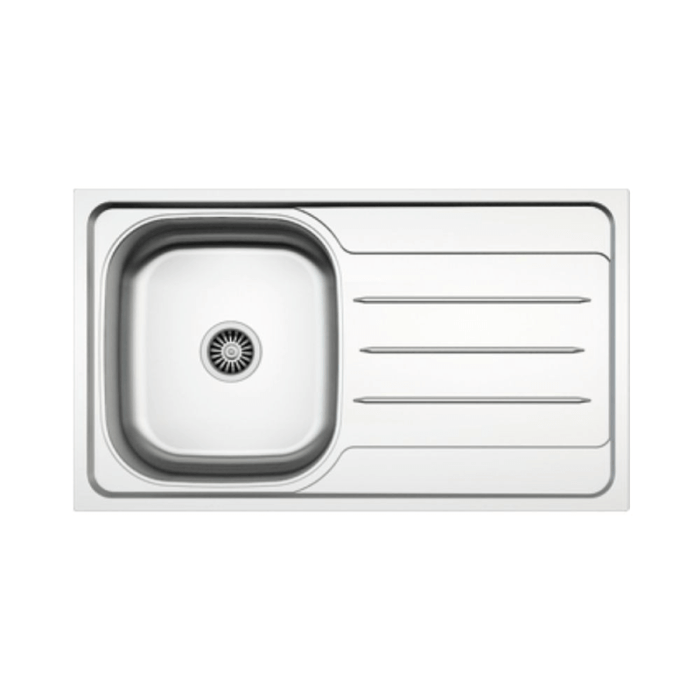 Lavello incasso cucina MP861VDX acciaio 86x50 cm una vasca e gocciolatoio destro EFFEZ