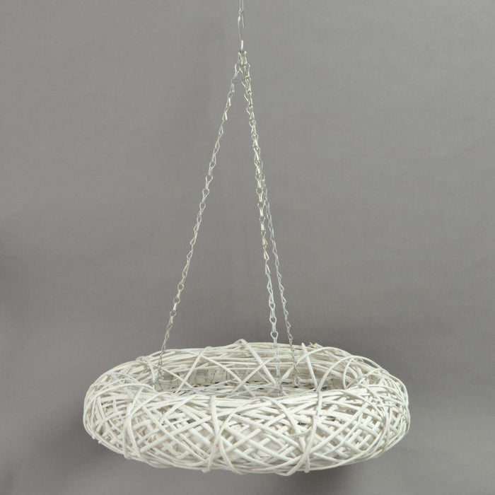 Coroncina pensile bianca cm60h12