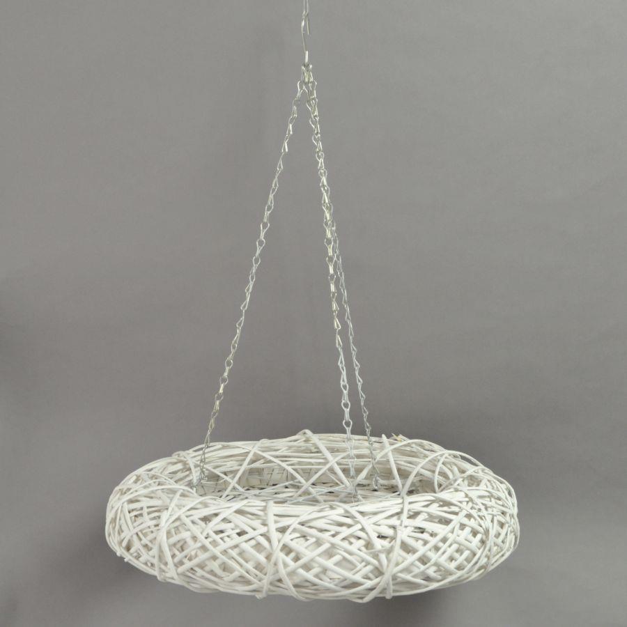 Coroncina pensile bianca cm60h12