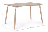 Tavolo in legno stile naturale 120x80