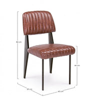 Sedia Nelly Arancio Scuro Vintage 60x59x84-44h