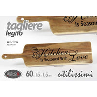 12x Tagliere in legno acacia bar ristoranti pub cm 60 x 15