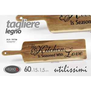 12x Tagliere in legno acacia bar ristoranti pub cm 60 x 15