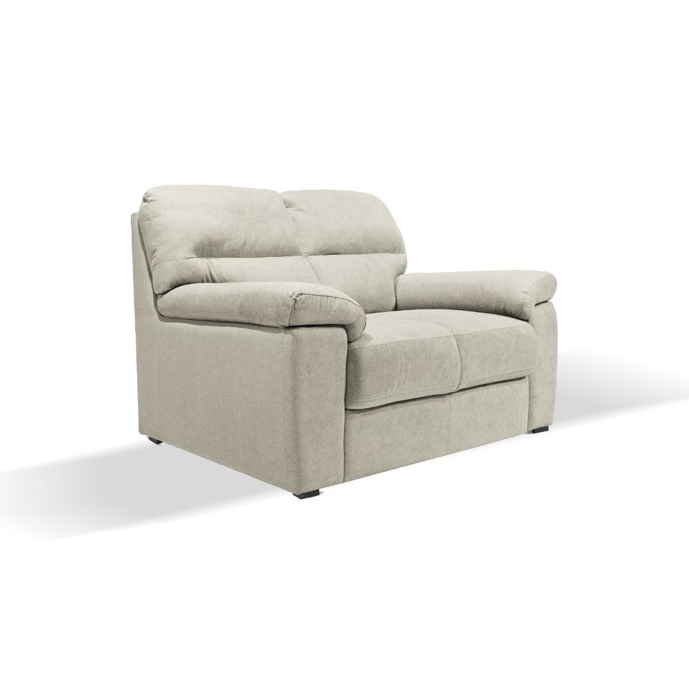 Divano Alenda 2 posti fisso con piedini quadrati colore beige H98xL160xP92