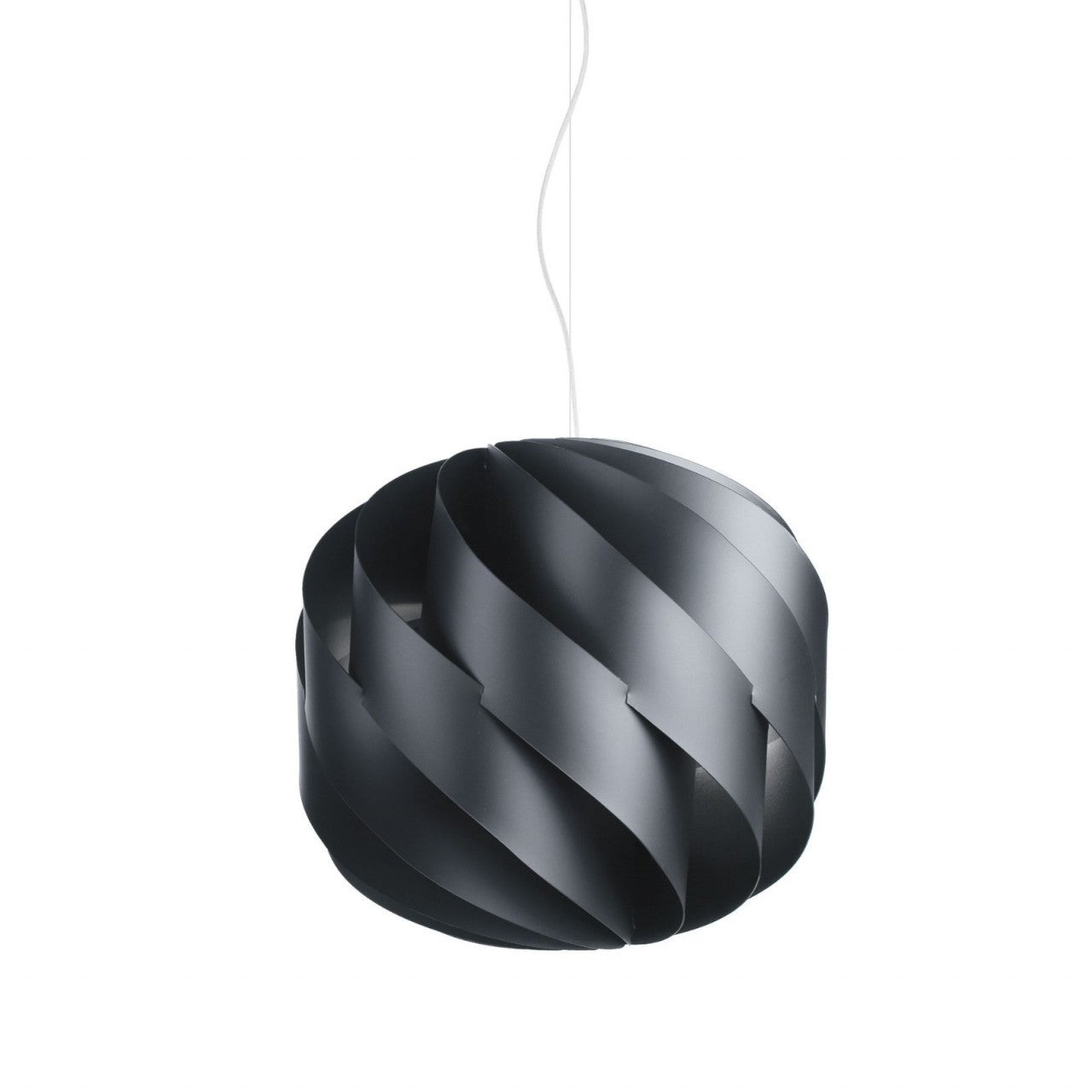 Sospensione 2 Luci Nero in Metallo Cromato Cm. 55 x 52h