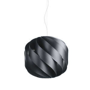 Sospensione 2 Luci Nero in Metallo Cromato Cm. 55 x 52h