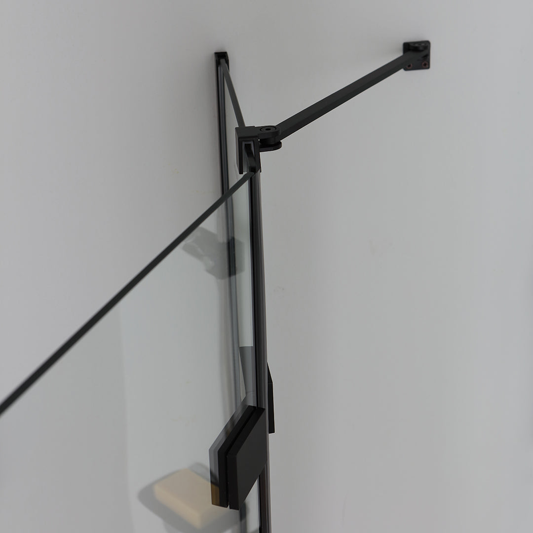 Box doccia nero opaco 70x70 con ante battenti