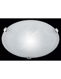 Plafoniera Rotonda Vetro Bianco Adrian Ø30 cm Trio Lighting