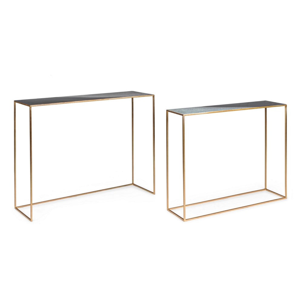 Set 2 consolle in metallo stile atmosphere