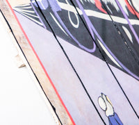 Stampa su legno con tela multicolor 60x100 cm