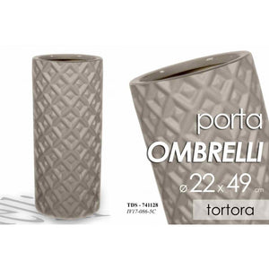 Portaombrelli in ceramica tortora design cm 22 x 49 h