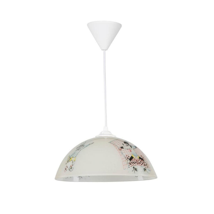 Lampada per cameretta Mufi MDL4164 vetro bianco con disegni EFFEZ