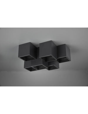 Plafoniera 6 Cubi GU10 RGB Fernando Nero Opaco Trio Lighting