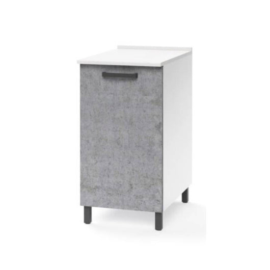 Mobile base con anta per cucina colore grigio cemento Cm 40x50xH 85 1 anta