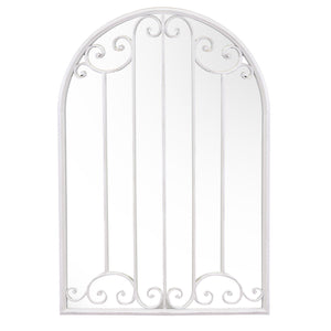 Specchio metallo avorio cm66x4h96